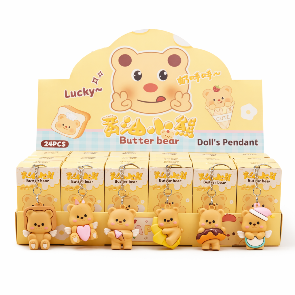 Cute Butter Bear - Single Keychain from blind box