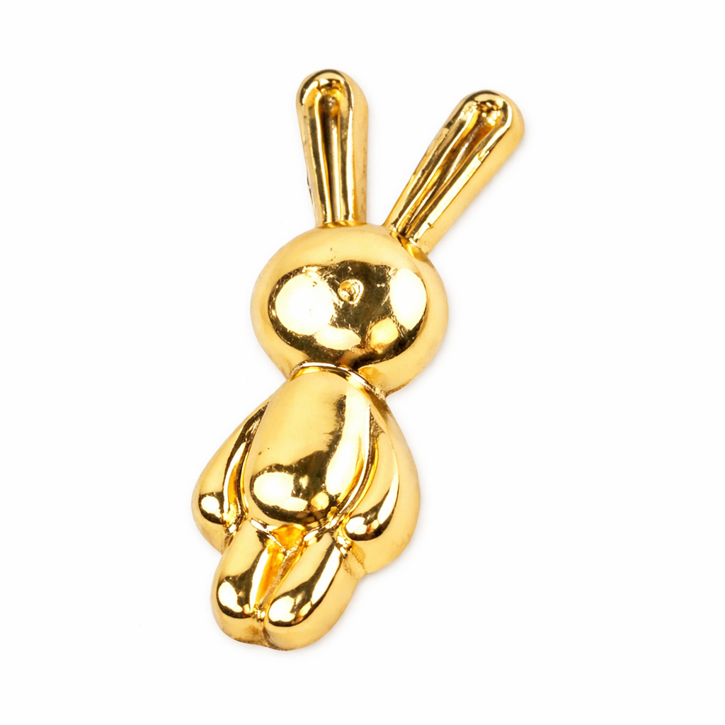 Shoe Charm, Golden Rabbit - Pair