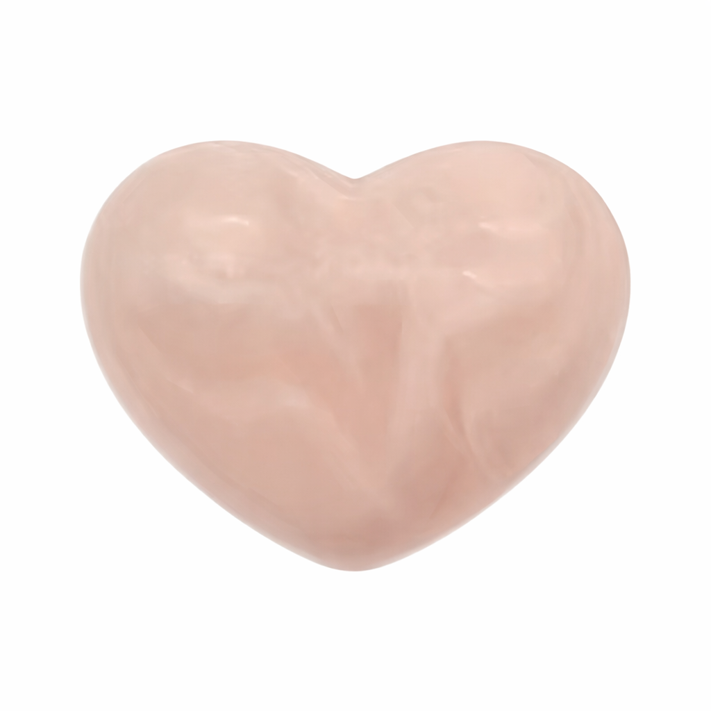 Heart Shaped Shoe Charm, Light Pink Heart Small - Pair