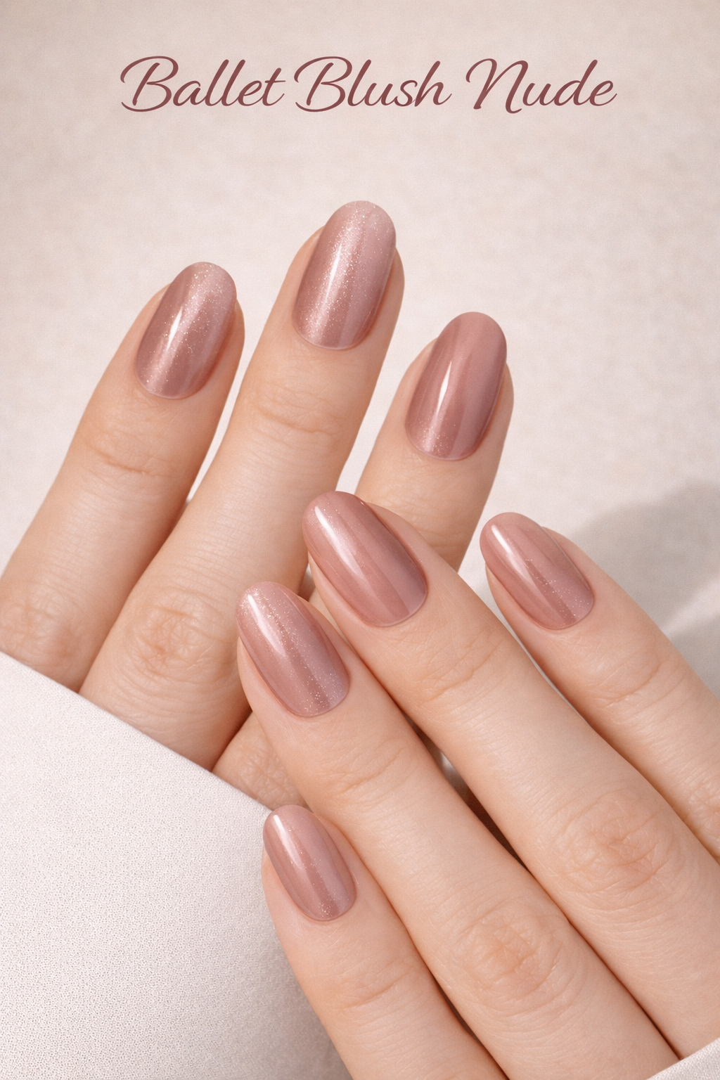 Ballet Blush Nude Cat eye, Press-on Nails, 24 Pieces, Oval Shape, Gel Polish Finish, Glossy