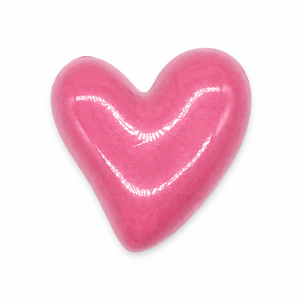 Heart Shaped Shoe Charm, Pink Heart - Pair
