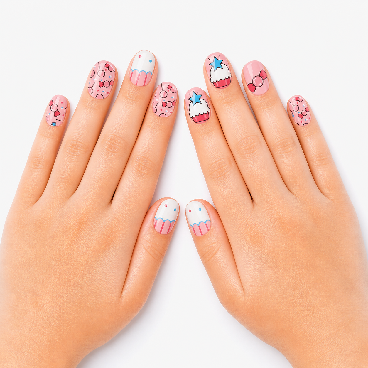 Cute Kids Press-On Nails(24 pcs)
