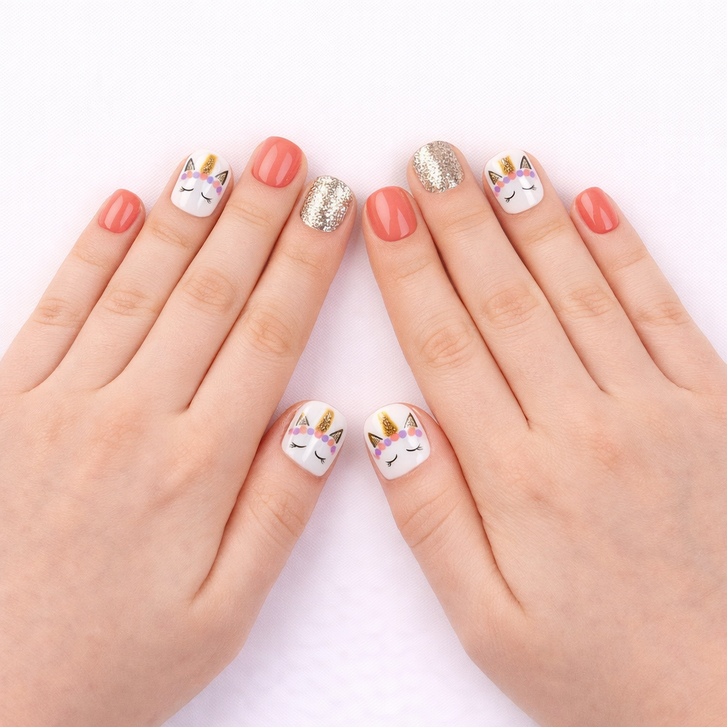 Cute Kids Press-On Nails(24 pcs)