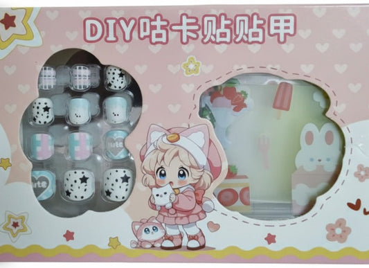 Cute Kids Press-On Nails with DIY
