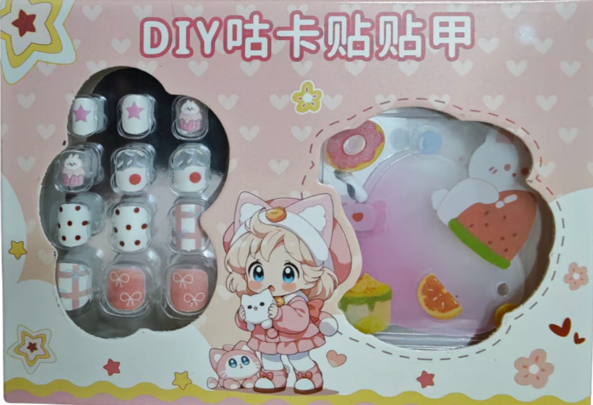 Cute Kids Press-On Nails with DIY