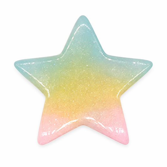 Star Shaped Shoe Charm, Rainbow Star- Pair
