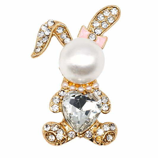 Shoe Charm, Sparking Dimond Rabbit - Pair