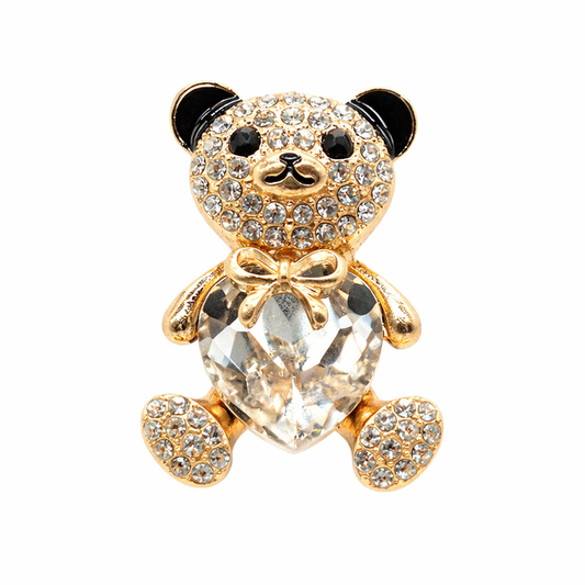 Shoe Charm, Sparking Dimond Teddy - Pair