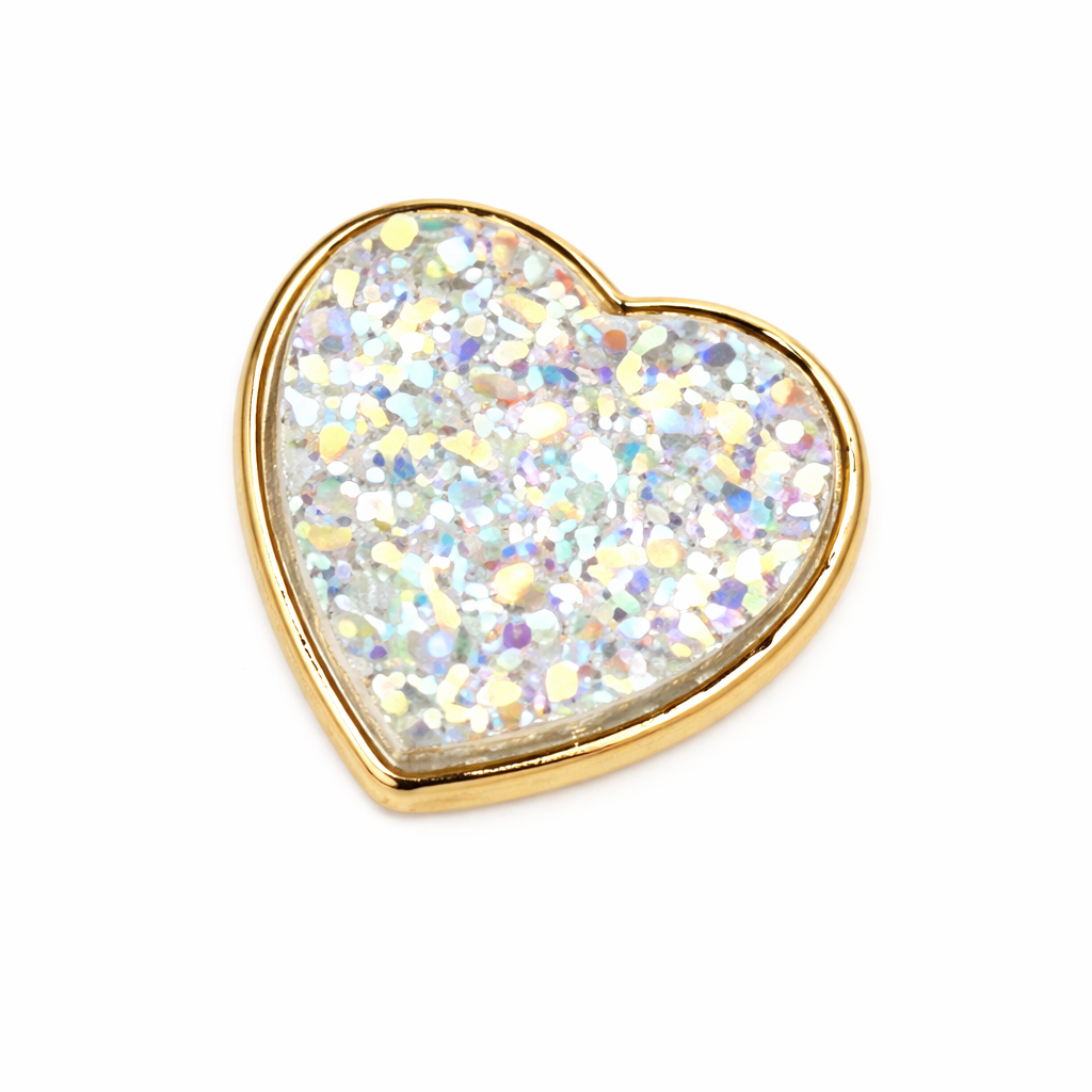 Shoe Charm, Sparking heart - Pair