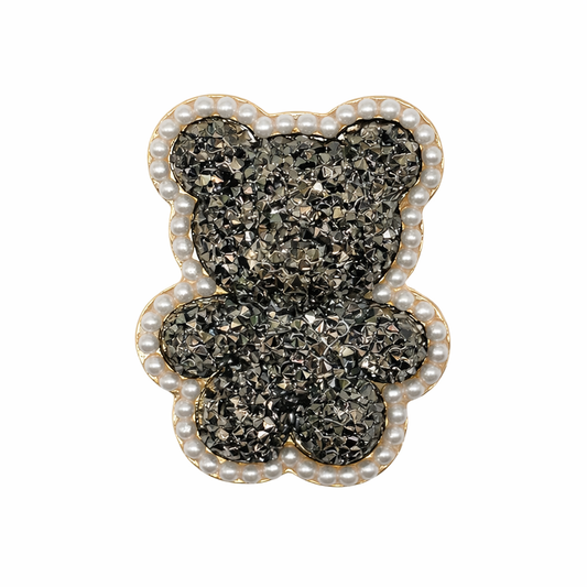 Shoe Charm, Sparking Black Dimond Teddy